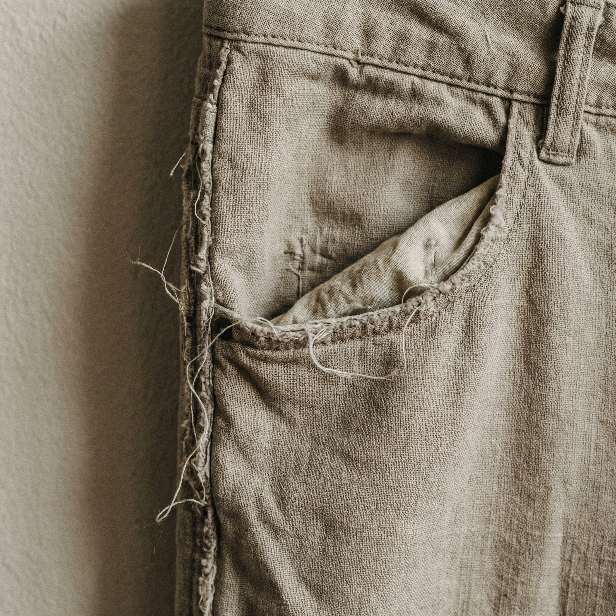 Empty pocket inside out