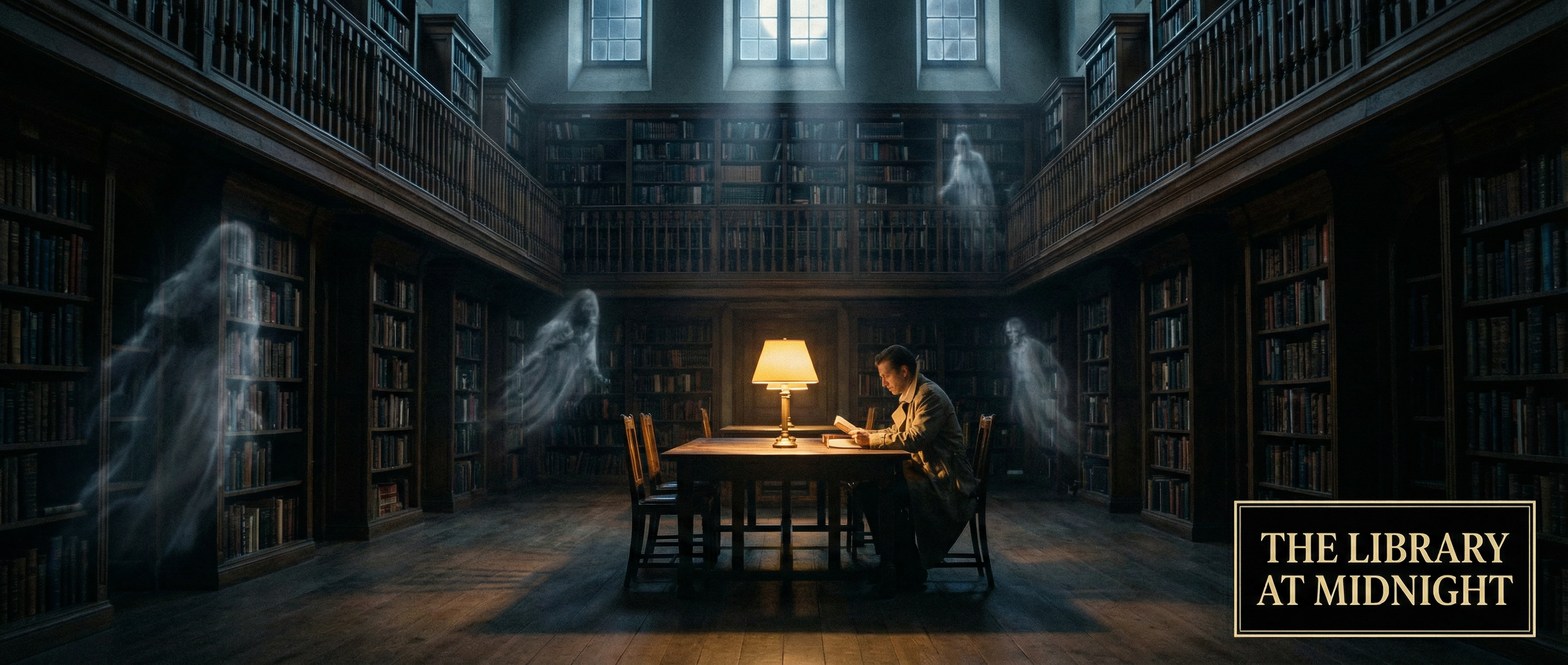 Reading desk with candle and open book