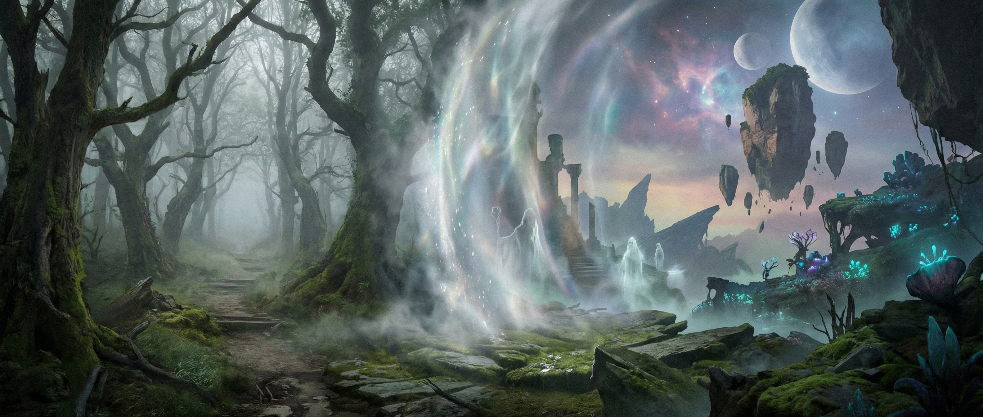 Misty threshold between two worlds