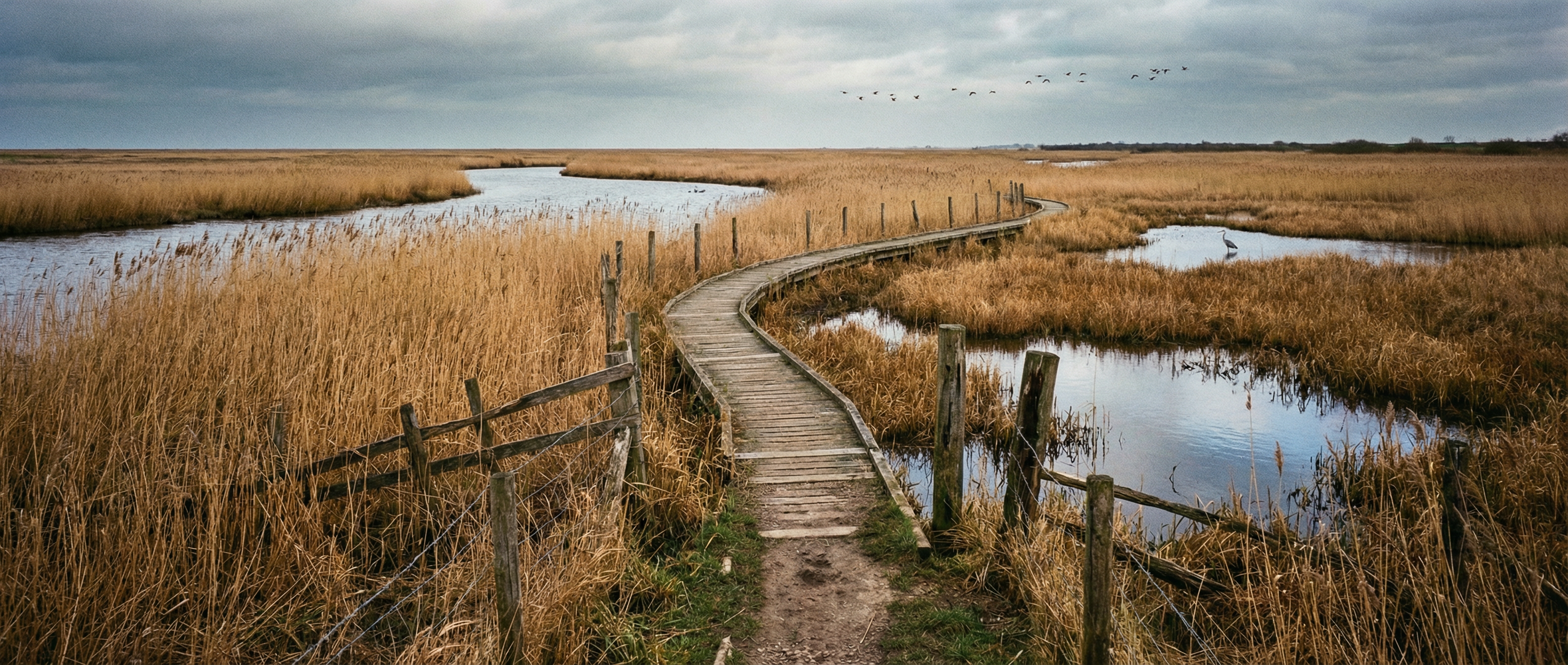 Old path through reeds